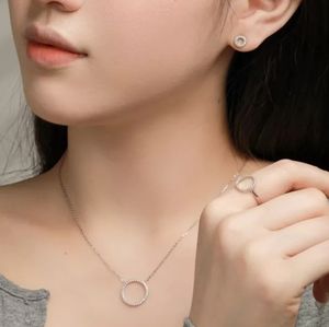 S925 5A zirconia gold-plated necklace